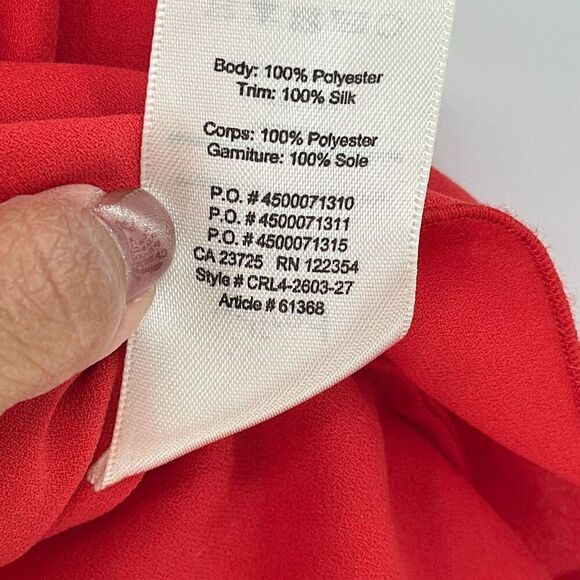 Aritzia Wilfred Womens Orange Red Sartre Off the Shoulder Top Medium - Picture 6 of 7